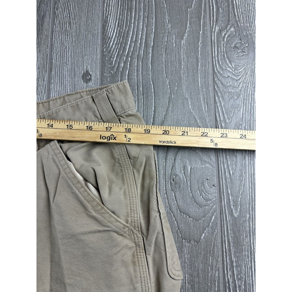 CARHARTT Mens 38x30 Original Dungaree Fit Carpenter Cargo Pants Tan Khaki B260 - Picture 7 of 10